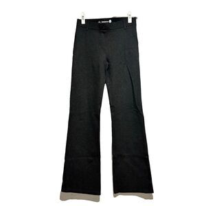 Betabrand Womens Classic Flared Leg Chino Pants Small Gray Mid Rise Stretch